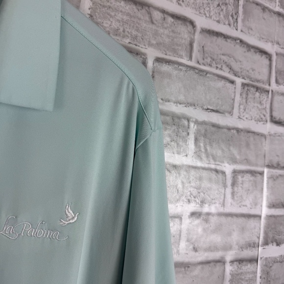 Under Armour x La Paloma GC Mint Green Loose Fit Golf Polo Mens 2XL Stretch - Picture 3 of 8